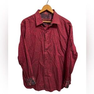 Robert Graham Mens Classic Fit Flip Cuff Long Sleeve Button Up XXL